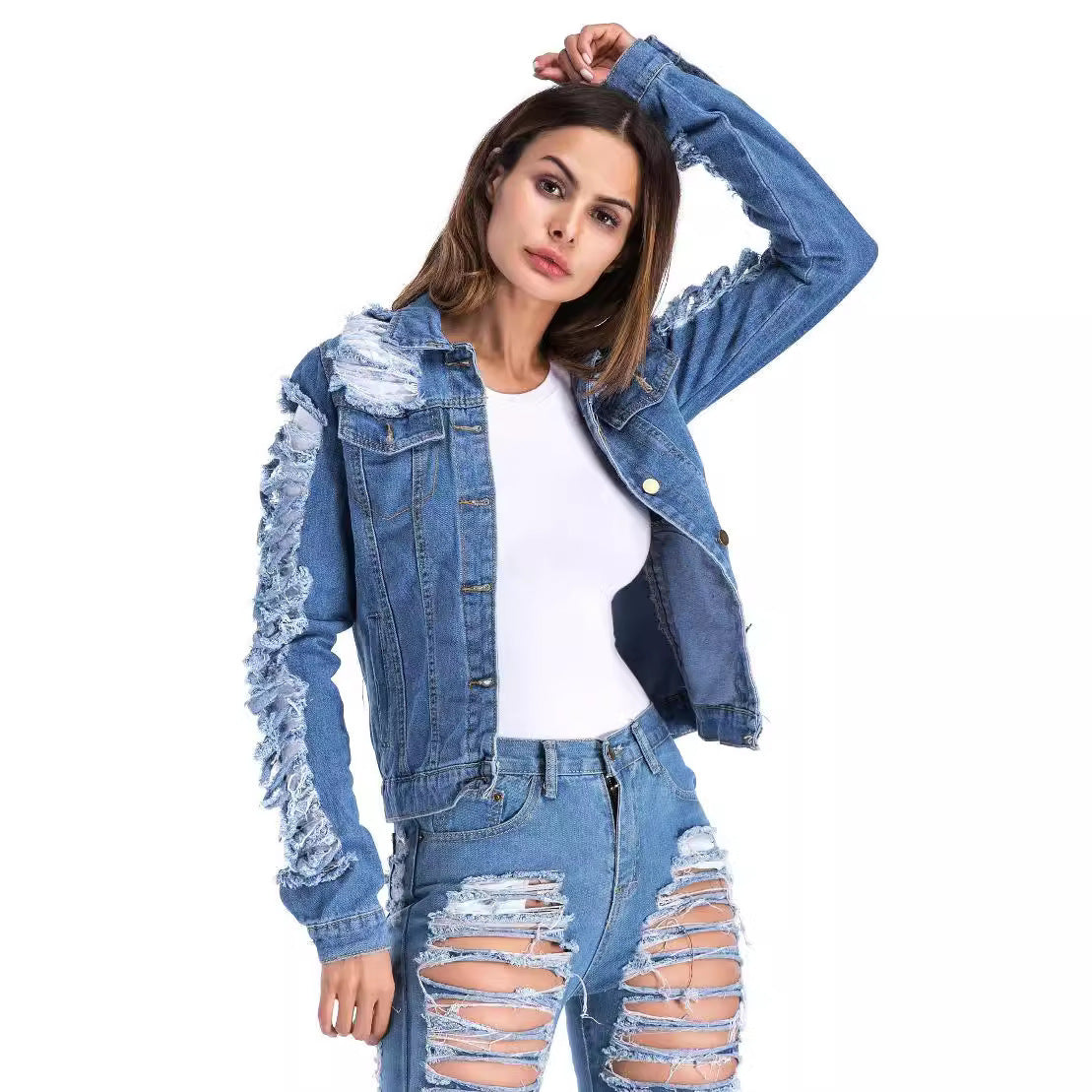 Ripped Denim Jacket