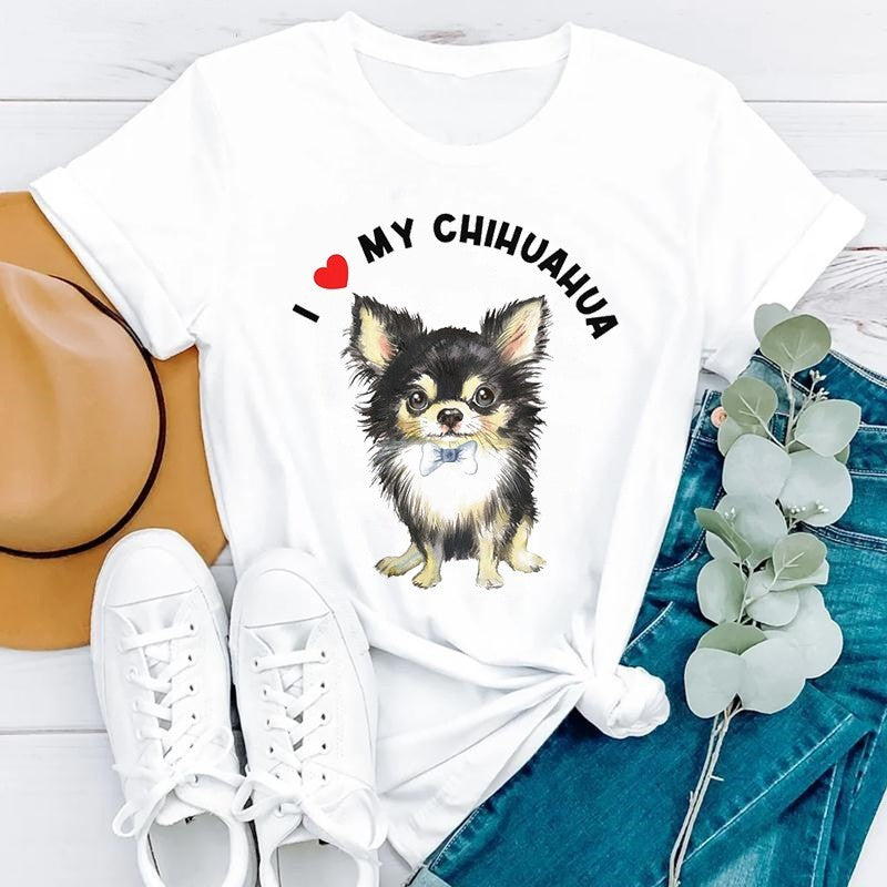 Dog Mom Casual Short Sleeve T-shirt