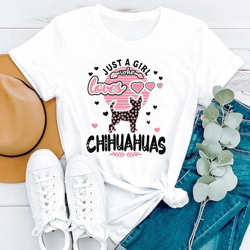 Dog Mom Casual Short Sleeve T-shirt