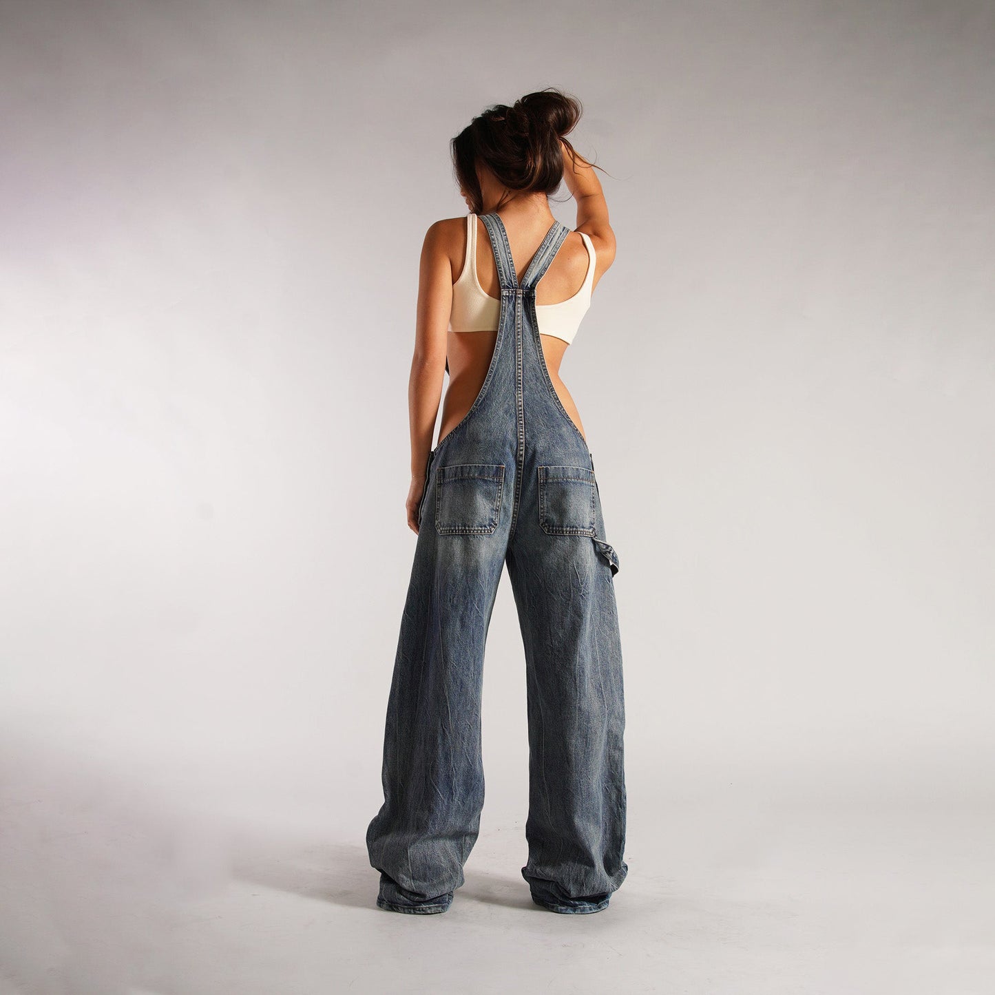 Denim Overalls With Suspenders