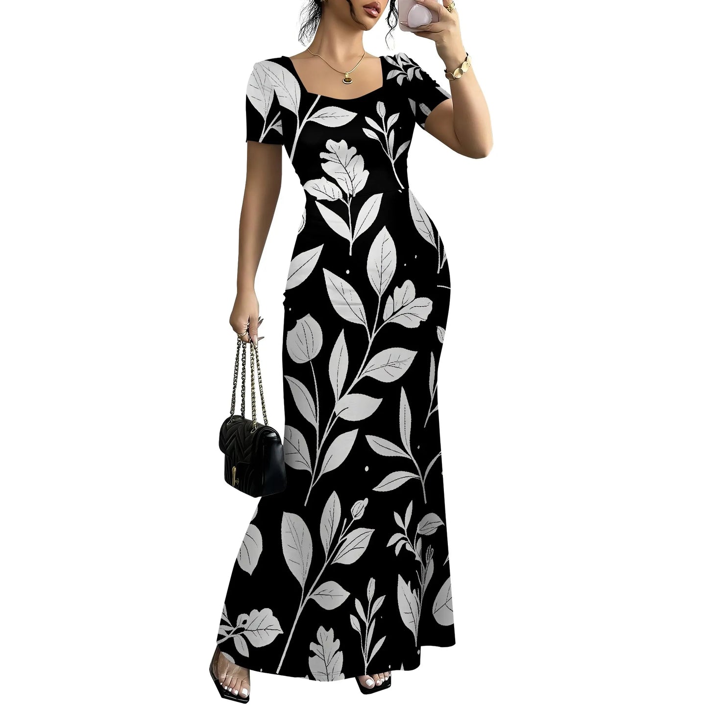 Summer Casual Short Sleeve Midi Dresses