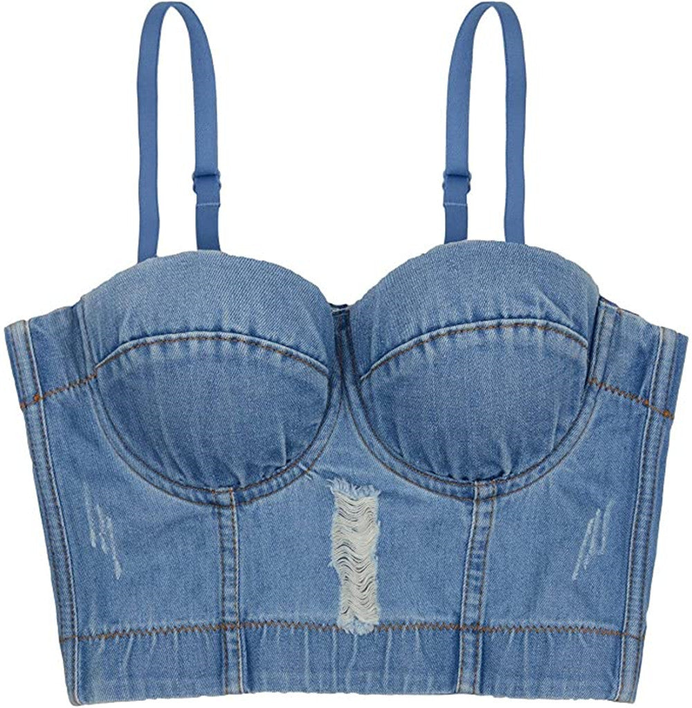 Fashion Blue Denim Top