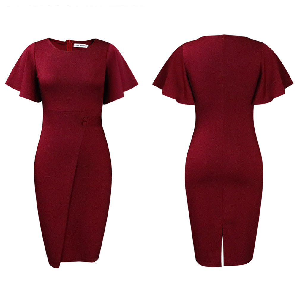 Fashionable With Side-slit Sheath Plus Size Dress