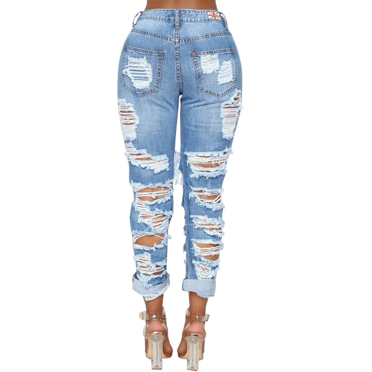 Ripped Denim Trousers