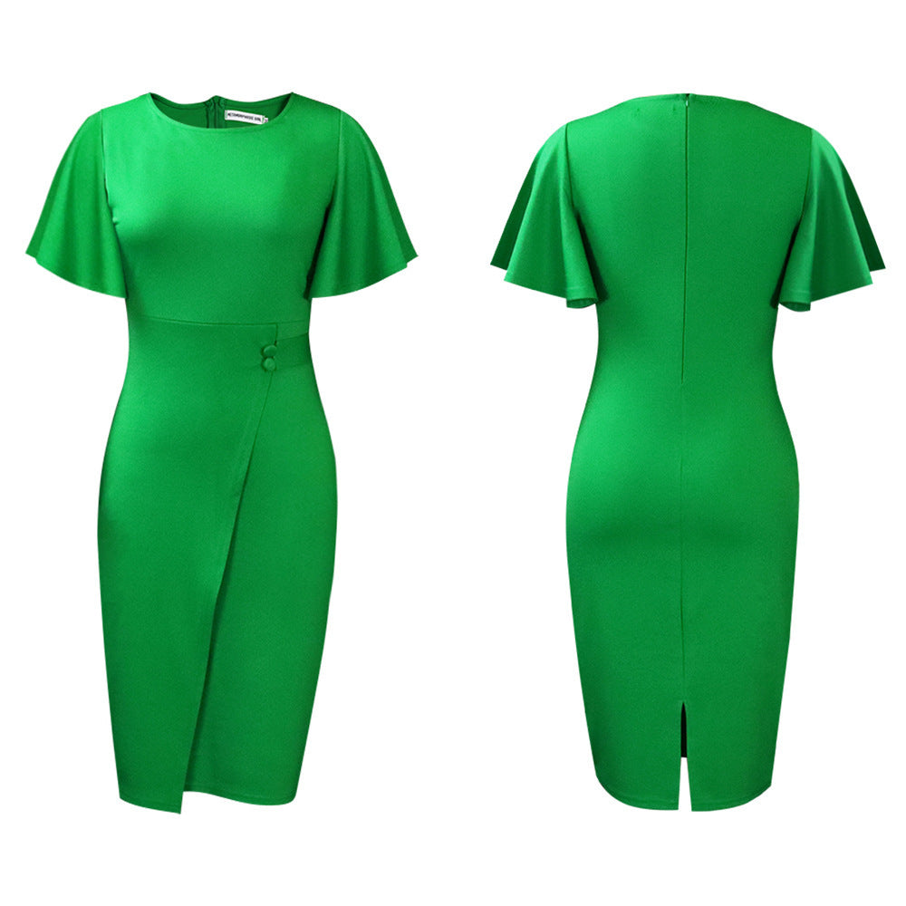Fashionable With Side-slit Sheath Plus Size Dress