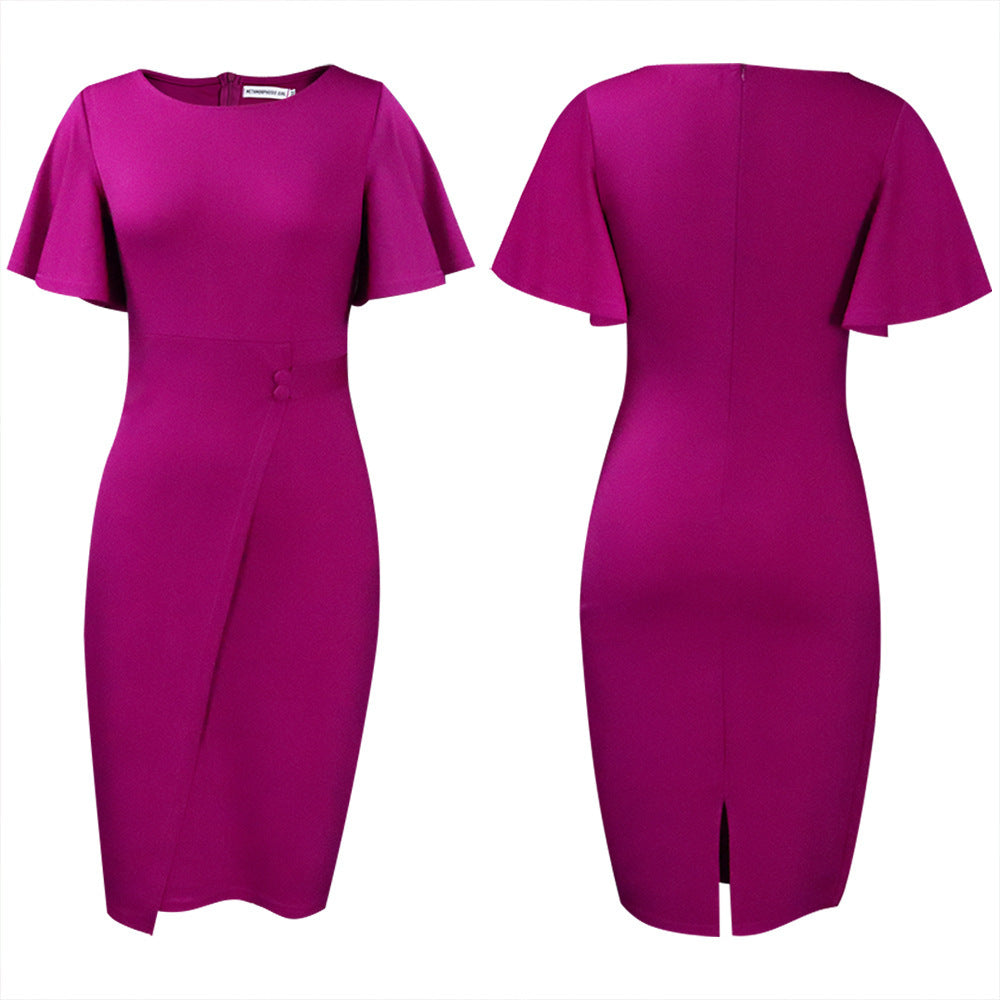Fashionable With Side-slit Sheath Plus Size Dress