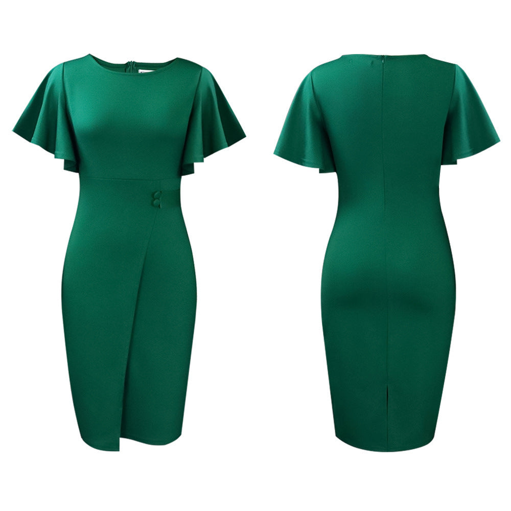 Fashionable With Side-slit Sheath Plus Size Dress