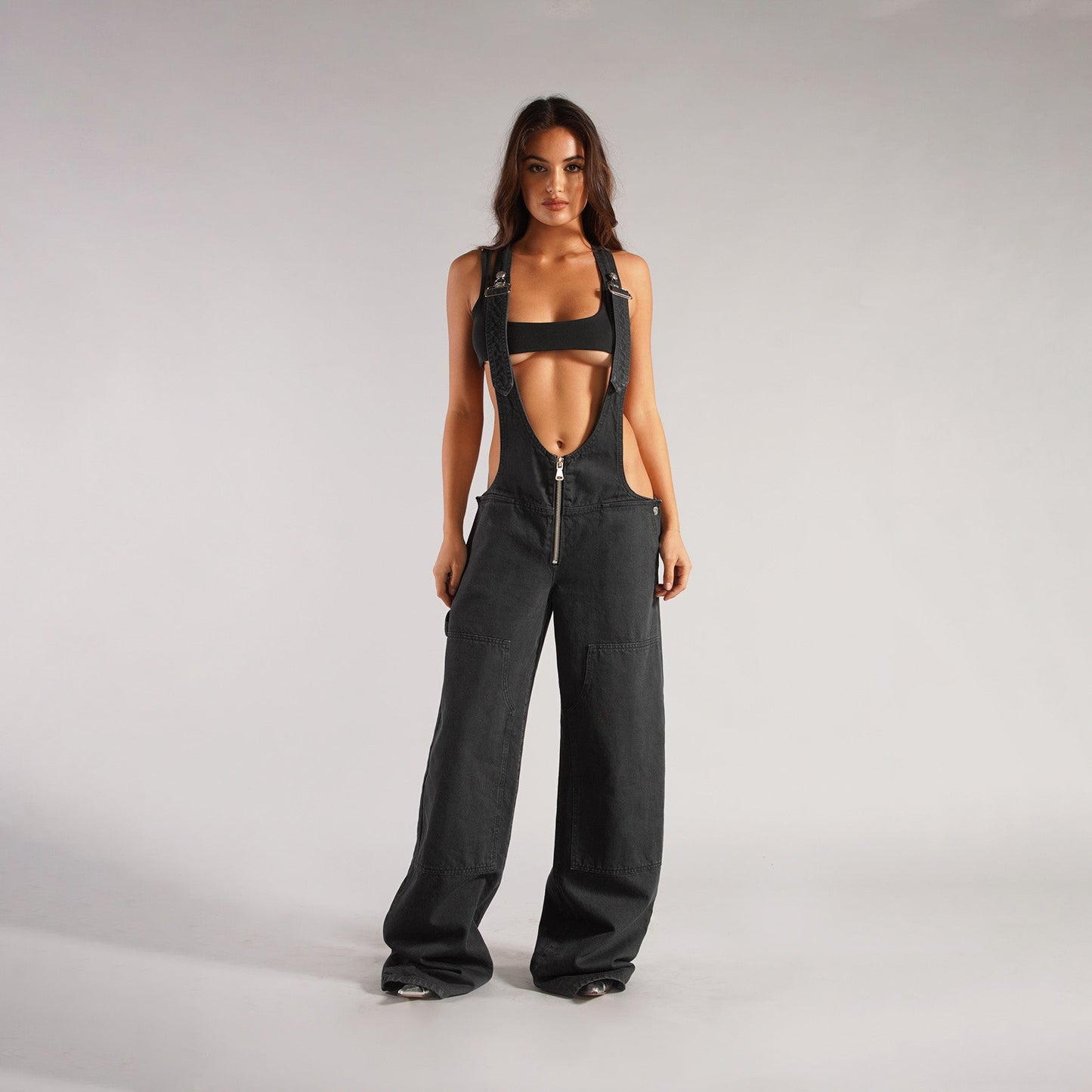 Denim Overalls With Suspenders