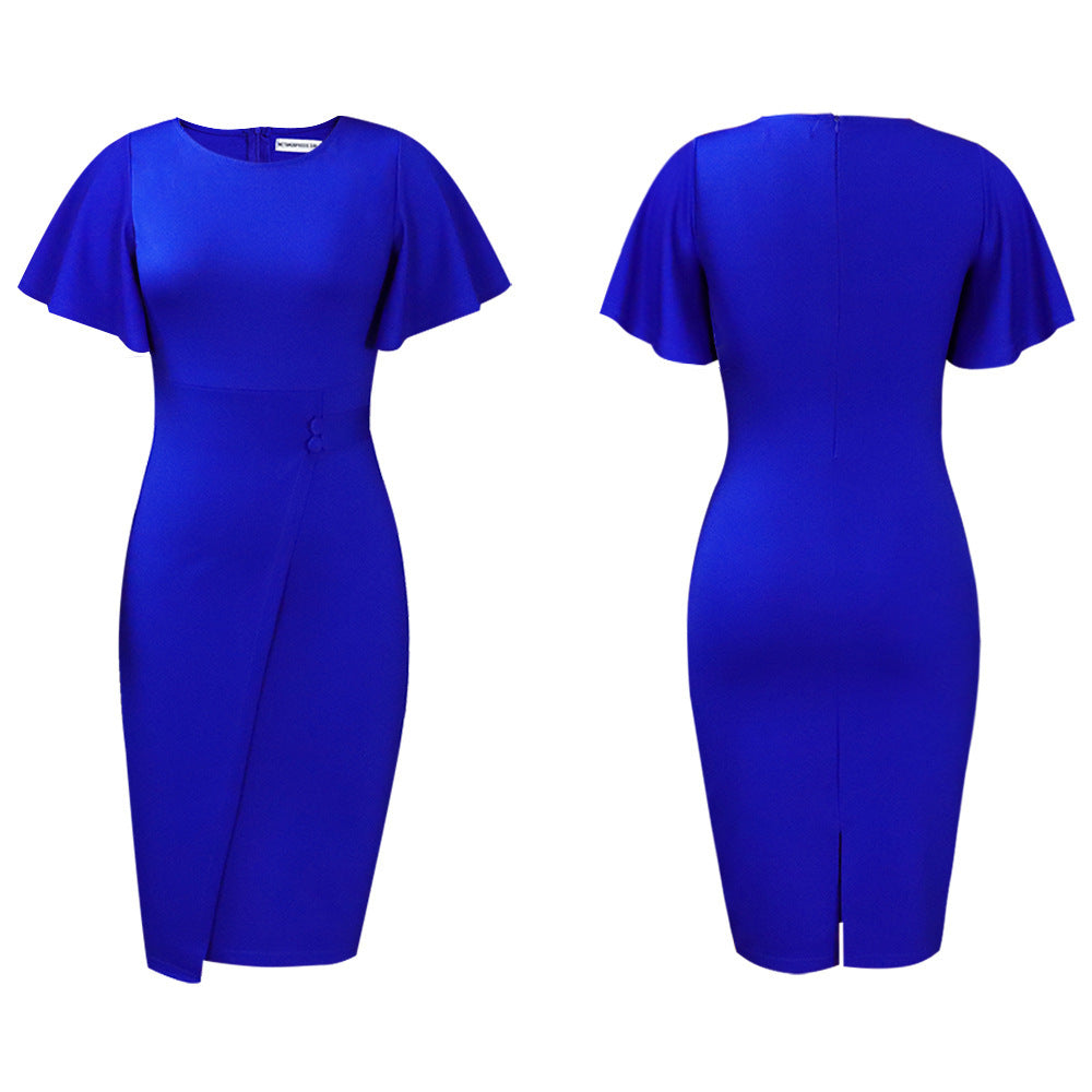 Fashionable With Side-slit Sheath Plus Size Dress