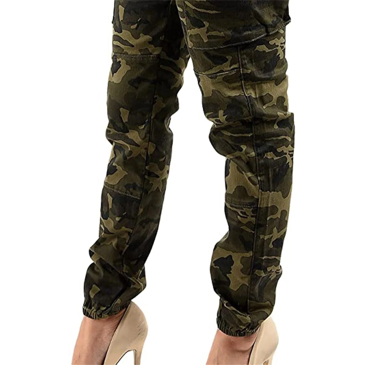 Cargo Camouflage Pants for with Matching Belt Pantalones Fashion Women'S Winter Autumn Pants High Waist Slim Fit Jogger Trousers