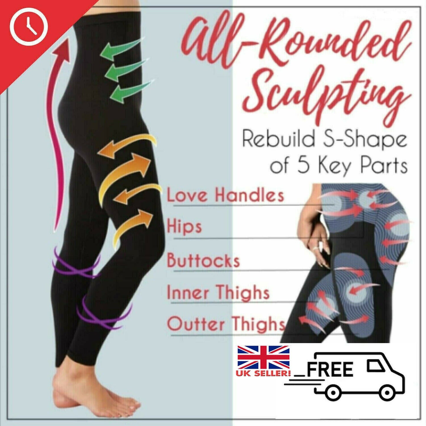Anti-Cellulite Slimming Premium High Waist Tummy Control Shapewear Leggings Faja