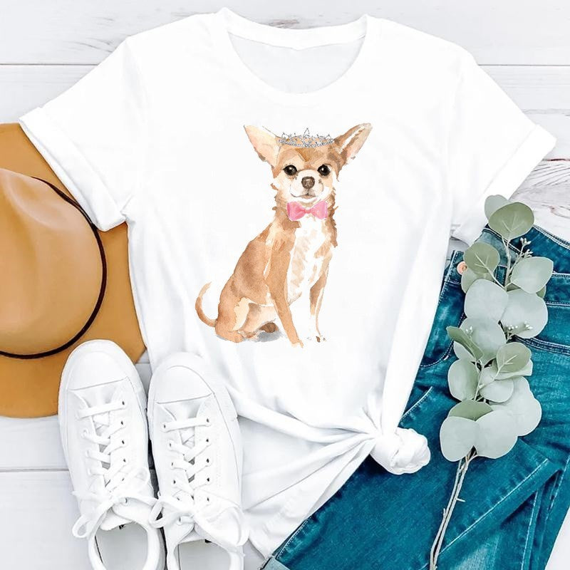 Dog Mom Casual Short Sleeve T-shirt