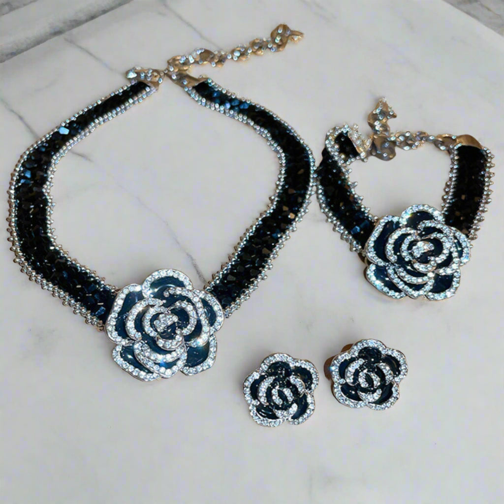 Alloy Crystal Rose Bracelet