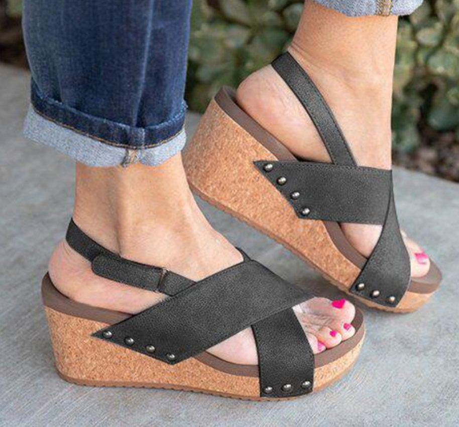 Studded light sandals