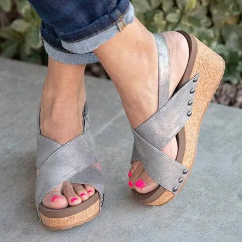 Studded light sandals