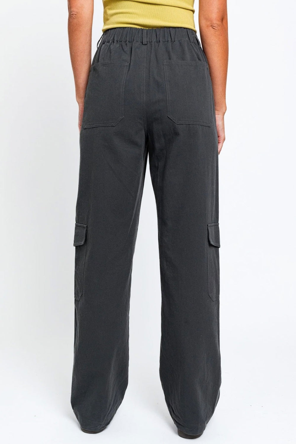 High Waisted Wide Leg Cargo Pants