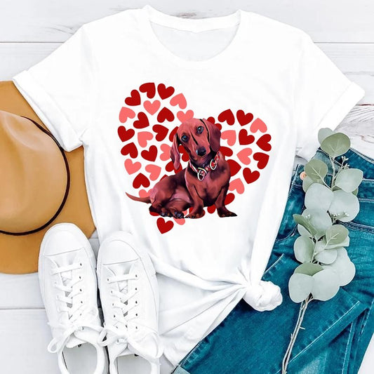 Dog Mom Casual Short Sleeve T-shirt
