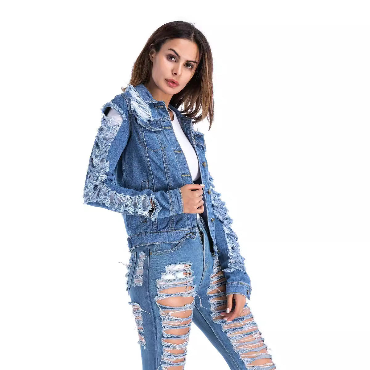 Ripped Denim Jacket