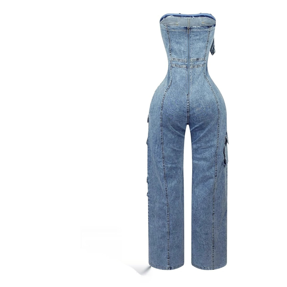 Stretch Overalls Casual Straight-leg Denim