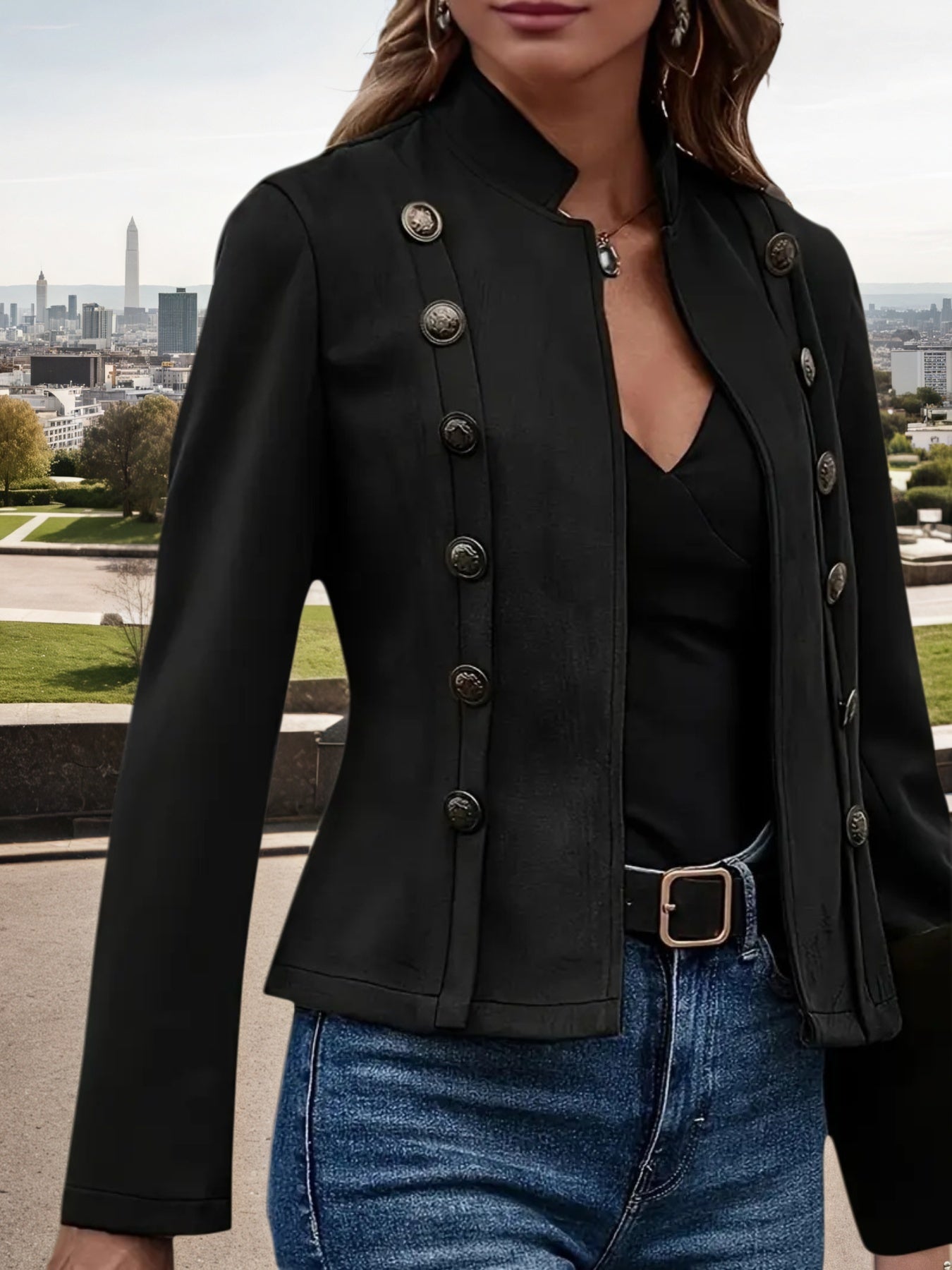 Double Breasted Decorative Jacket