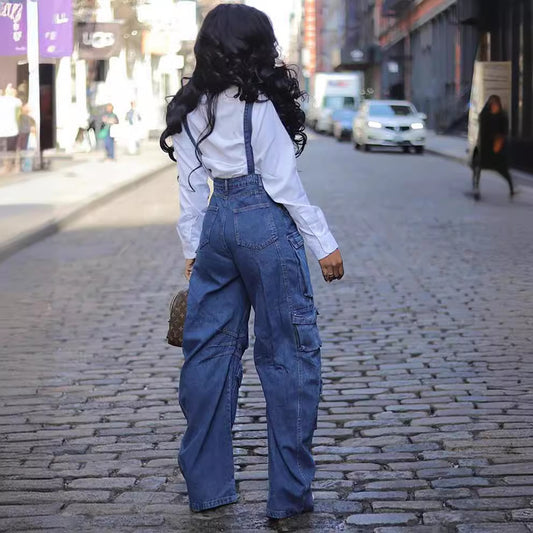 Fashion Loose Denim Jumpsuit