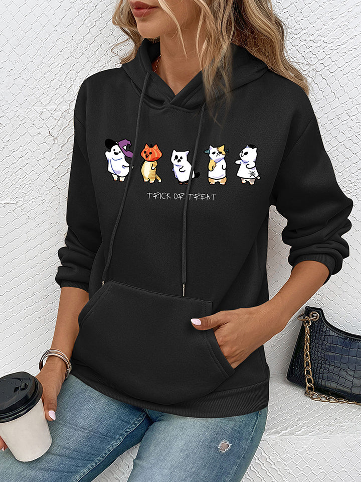 Perfee TRICK OR TREAT Long Sleeve Hoodie