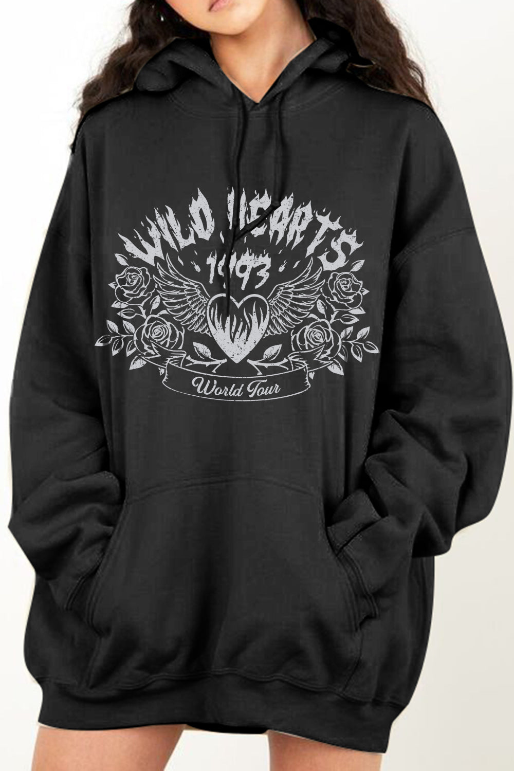 Simply Love Simply Love Full Size WILD HEARTS 1993 WORLD TOUR Graphic Hoodie