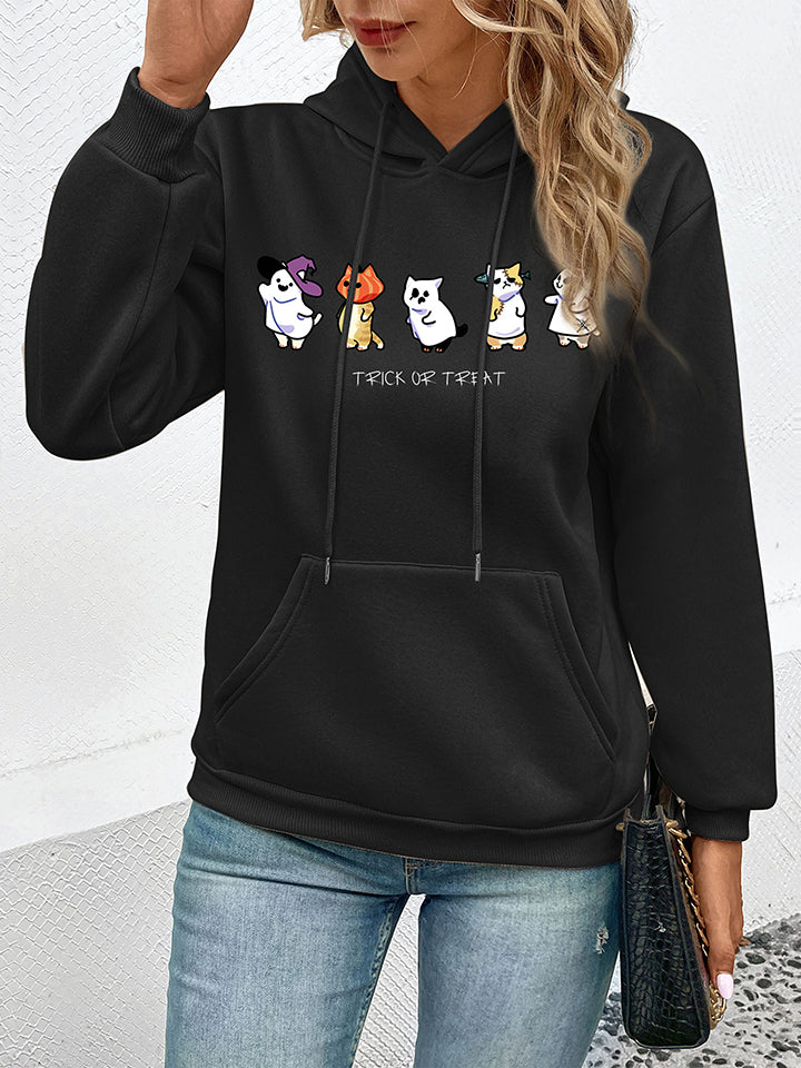 Perfee TRICK OR TREAT Long Sleeve Hoodie