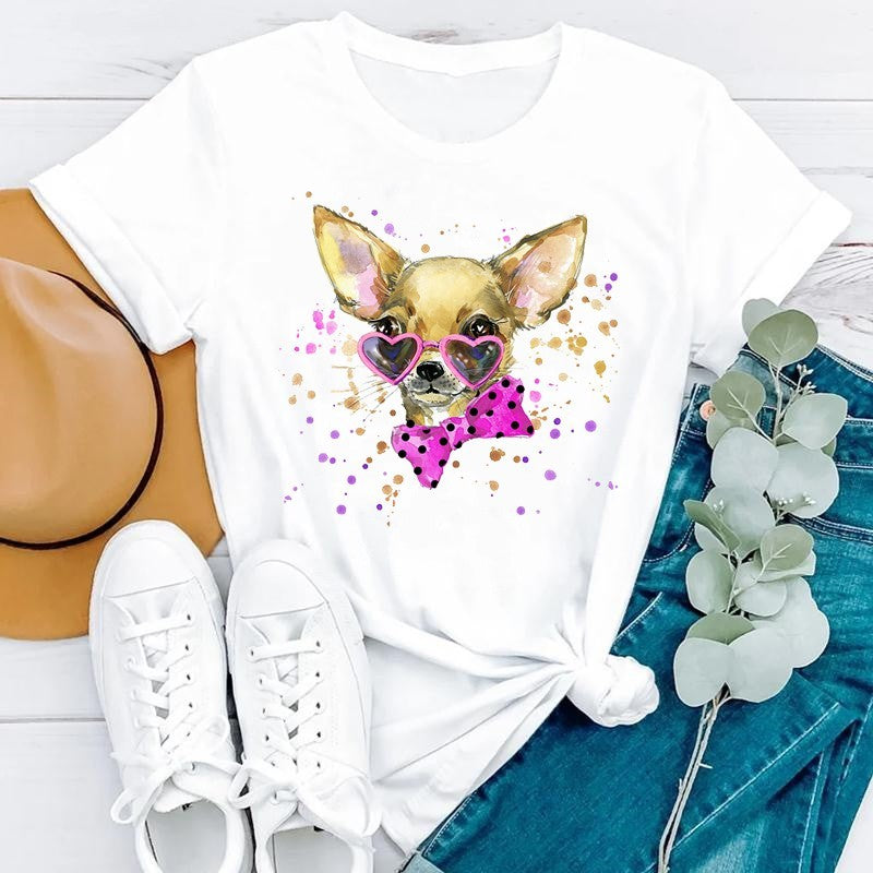 Dog Mom Casual Short Sleeve T-shirt