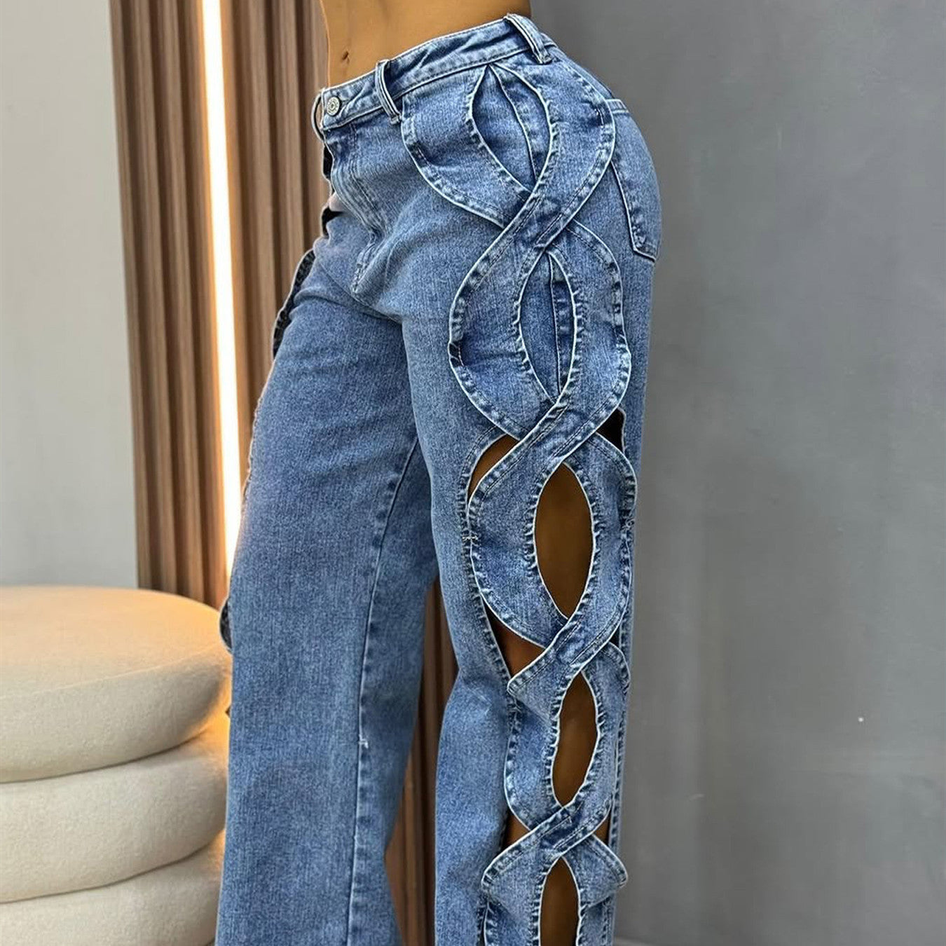 Side S Line Denim Jeans
