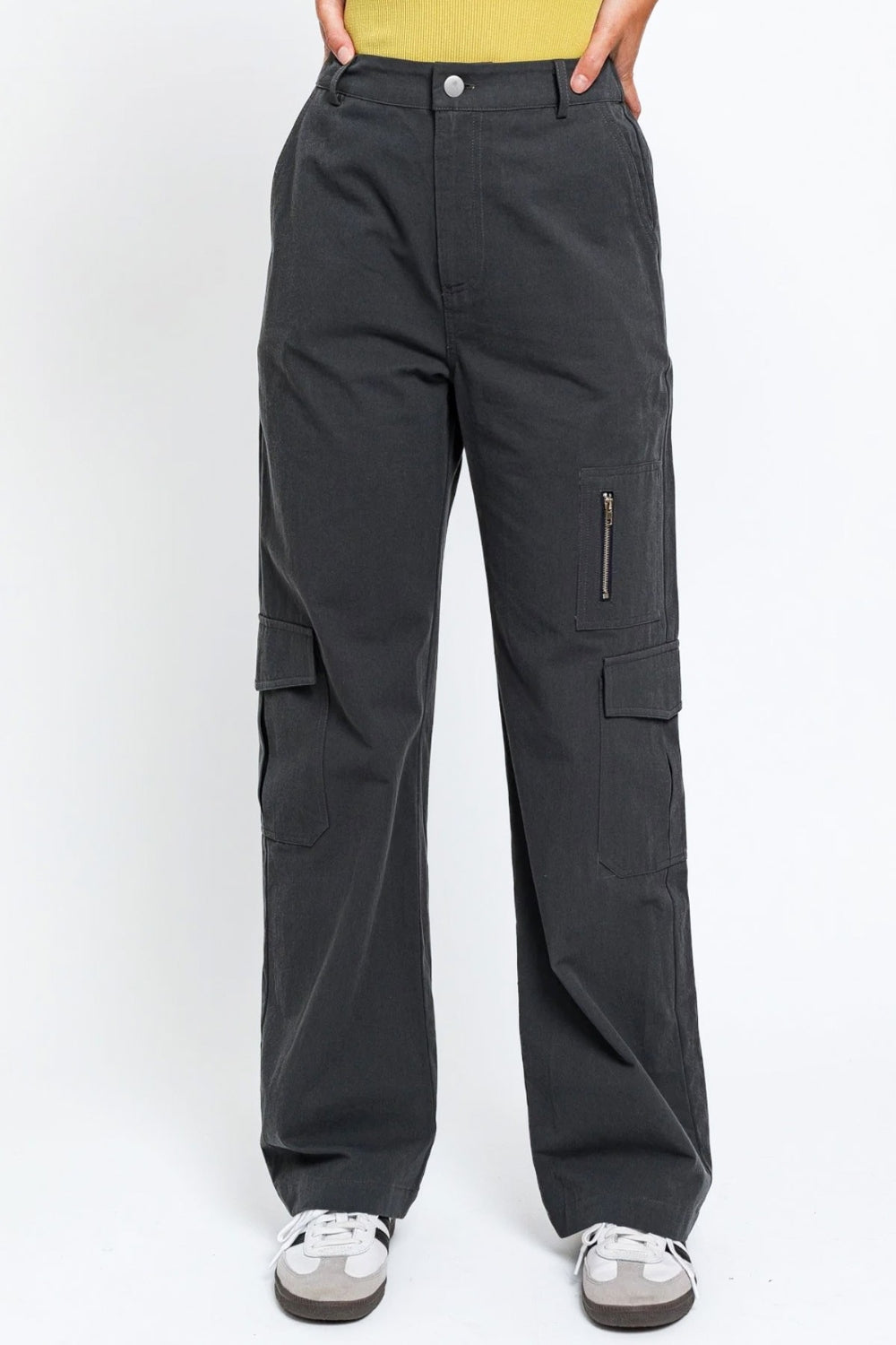 High Waisted Wide Leg Cargo Pants