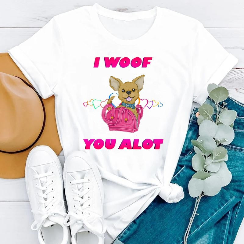 Dog Mom Casual Short Sleeve T-shirt