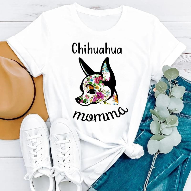 Dog Mom Casual Short Sleeve T-shirt
