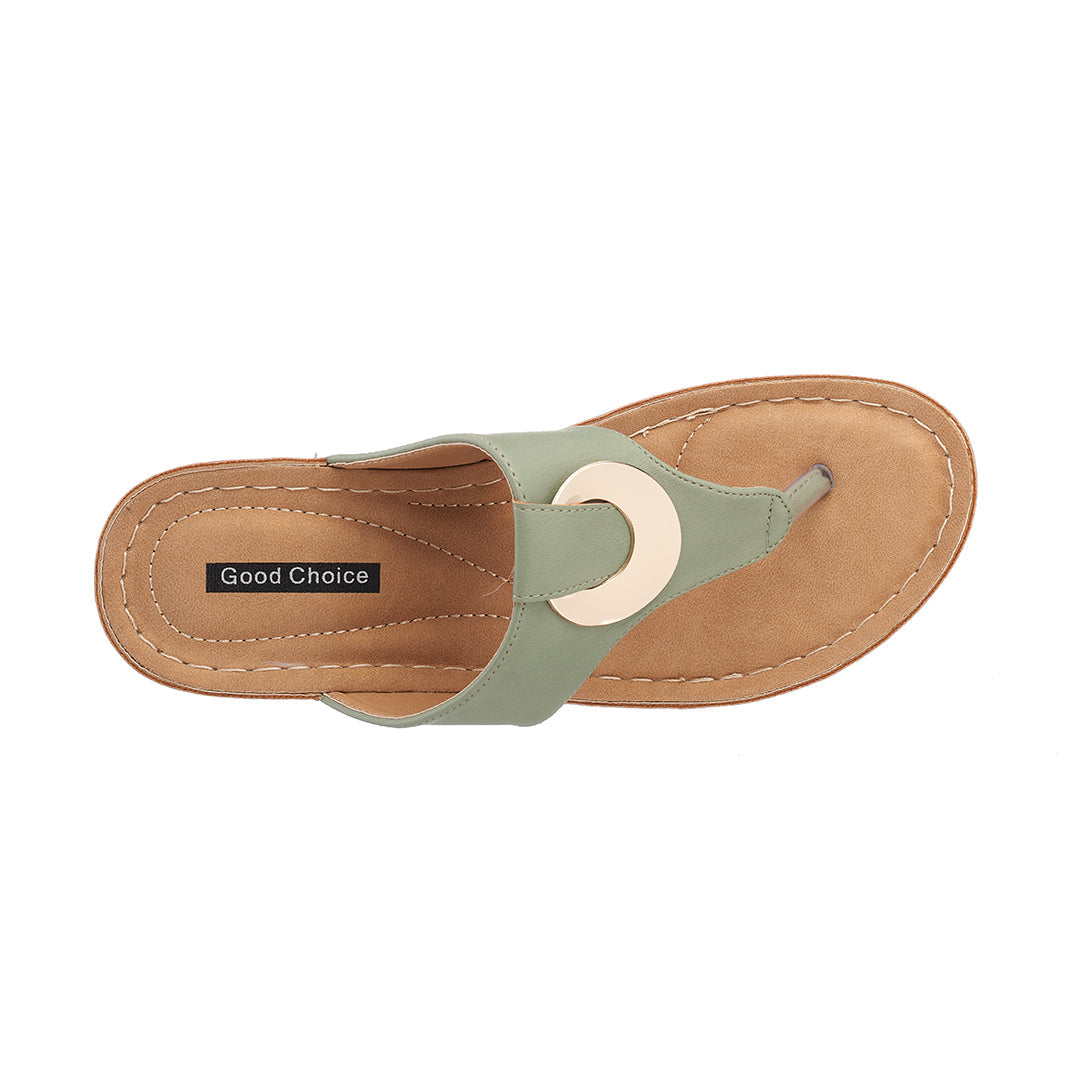 Women's Genelle Green Wedge Sandals