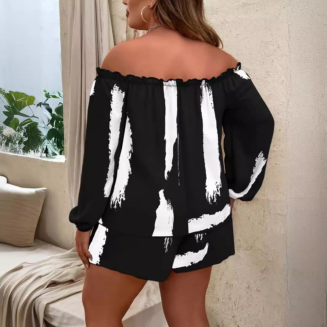 Printed Two-piece Suit