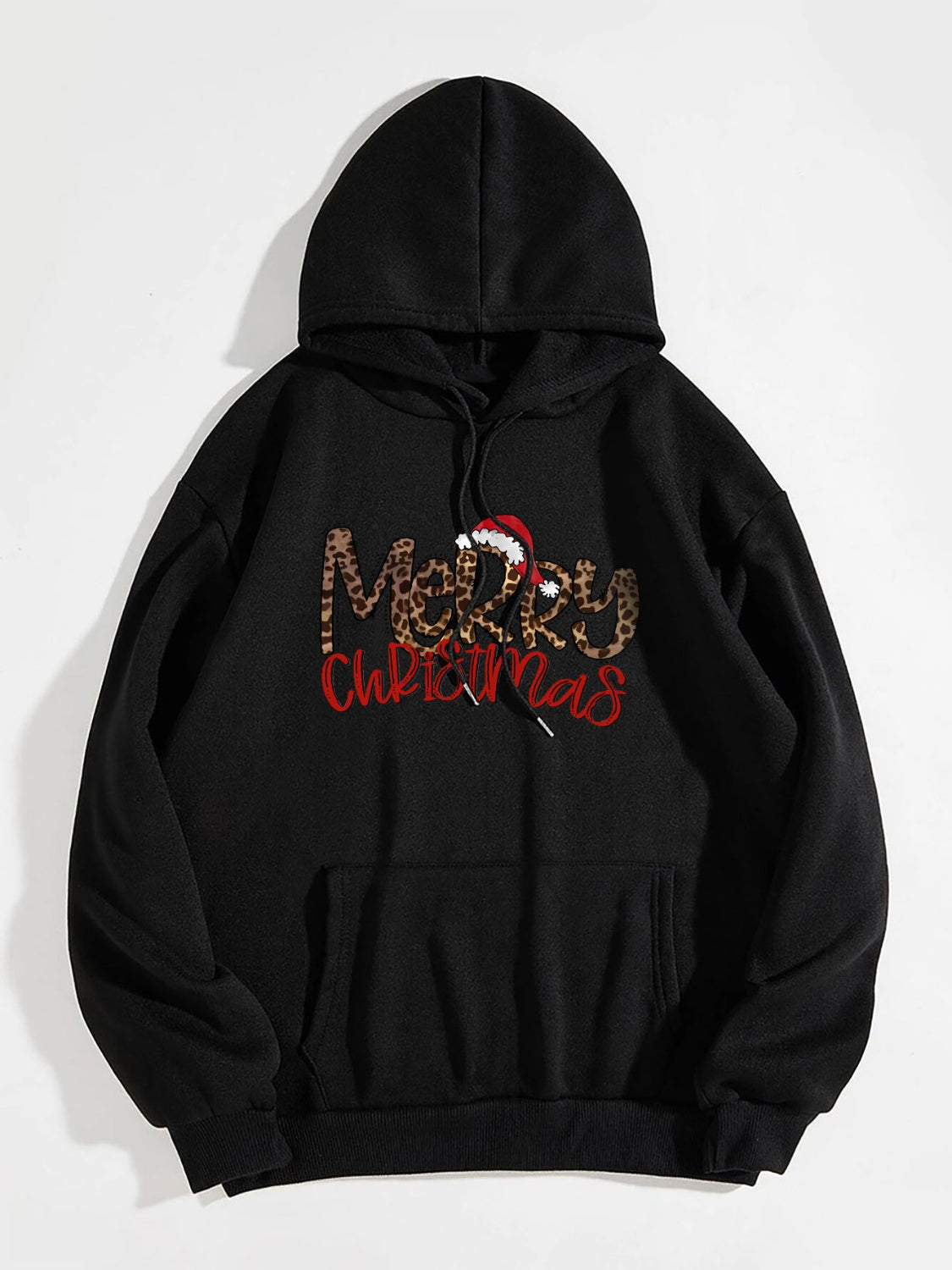 MERRY CHRISTMAS Graphic Drawstring Hoodie