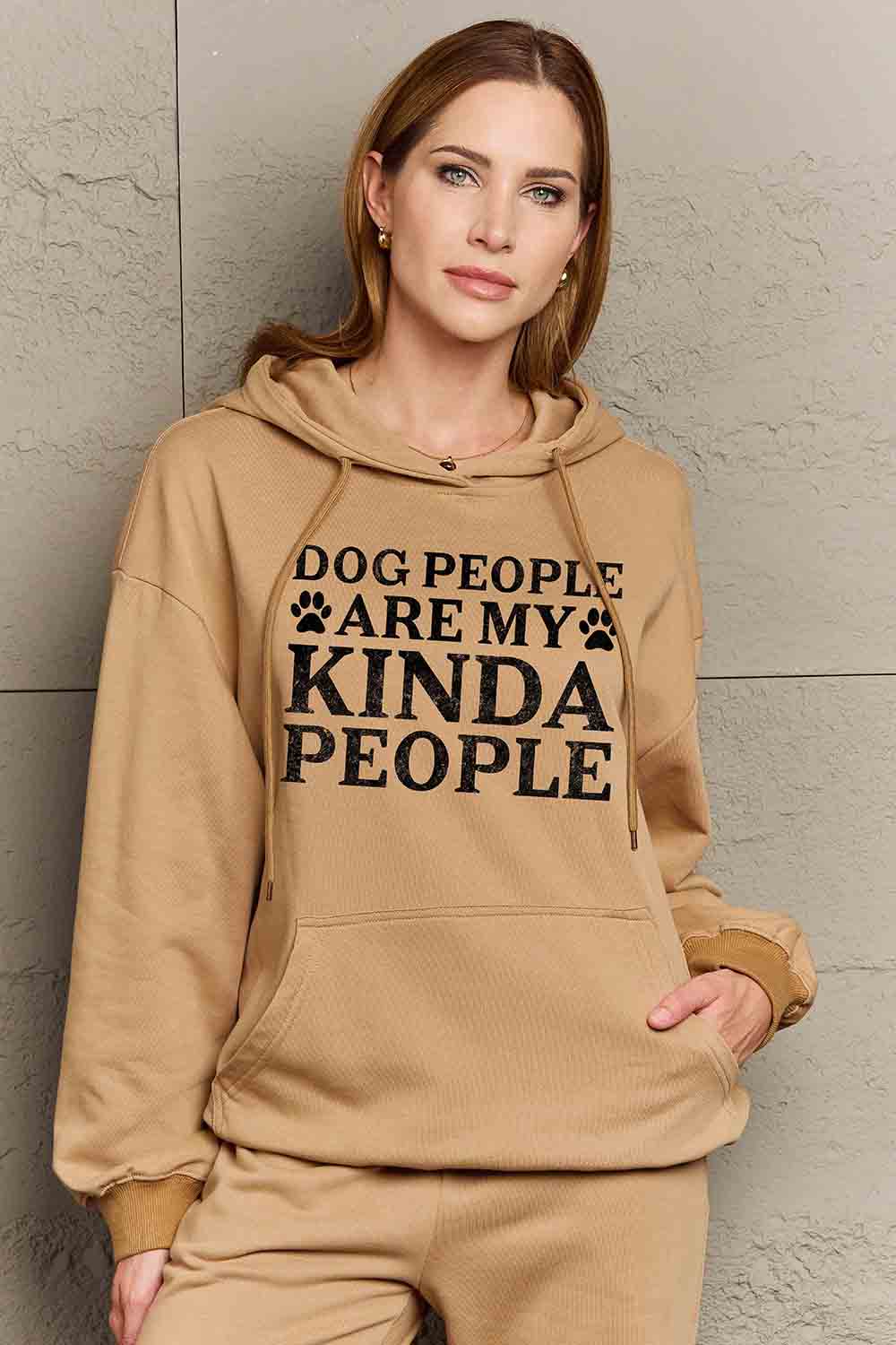 Simply Love Simply Love Full Size Dog Paw Slogan Graphic Hoodie