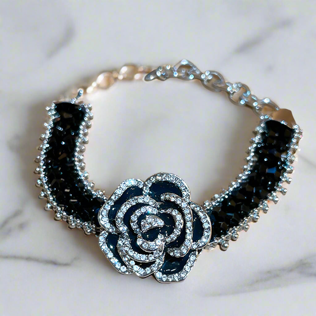 Alloy Crystal Rose Bracelet