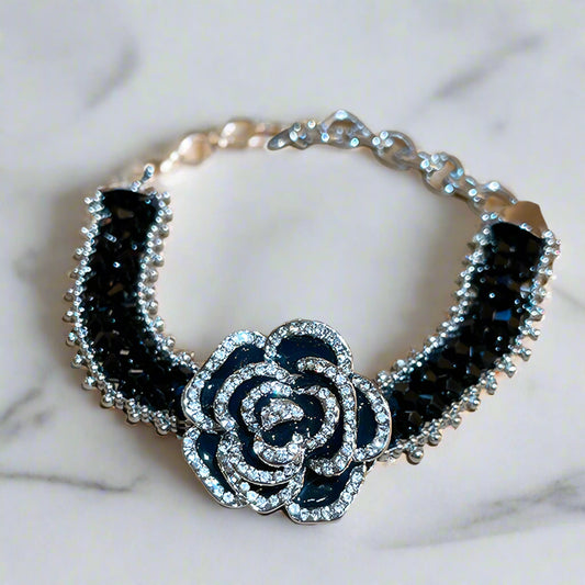 Alloy Crystal Rose Bracelet