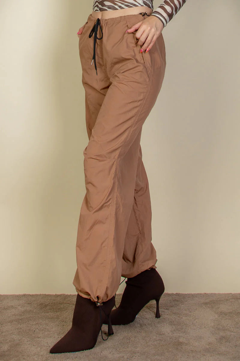 Drawstring Waist Parachute Pants (CAPELLA)