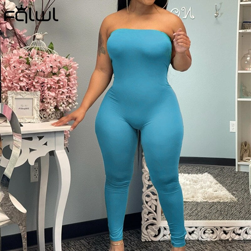 Women Sleeveless Backless Jumpsuit 