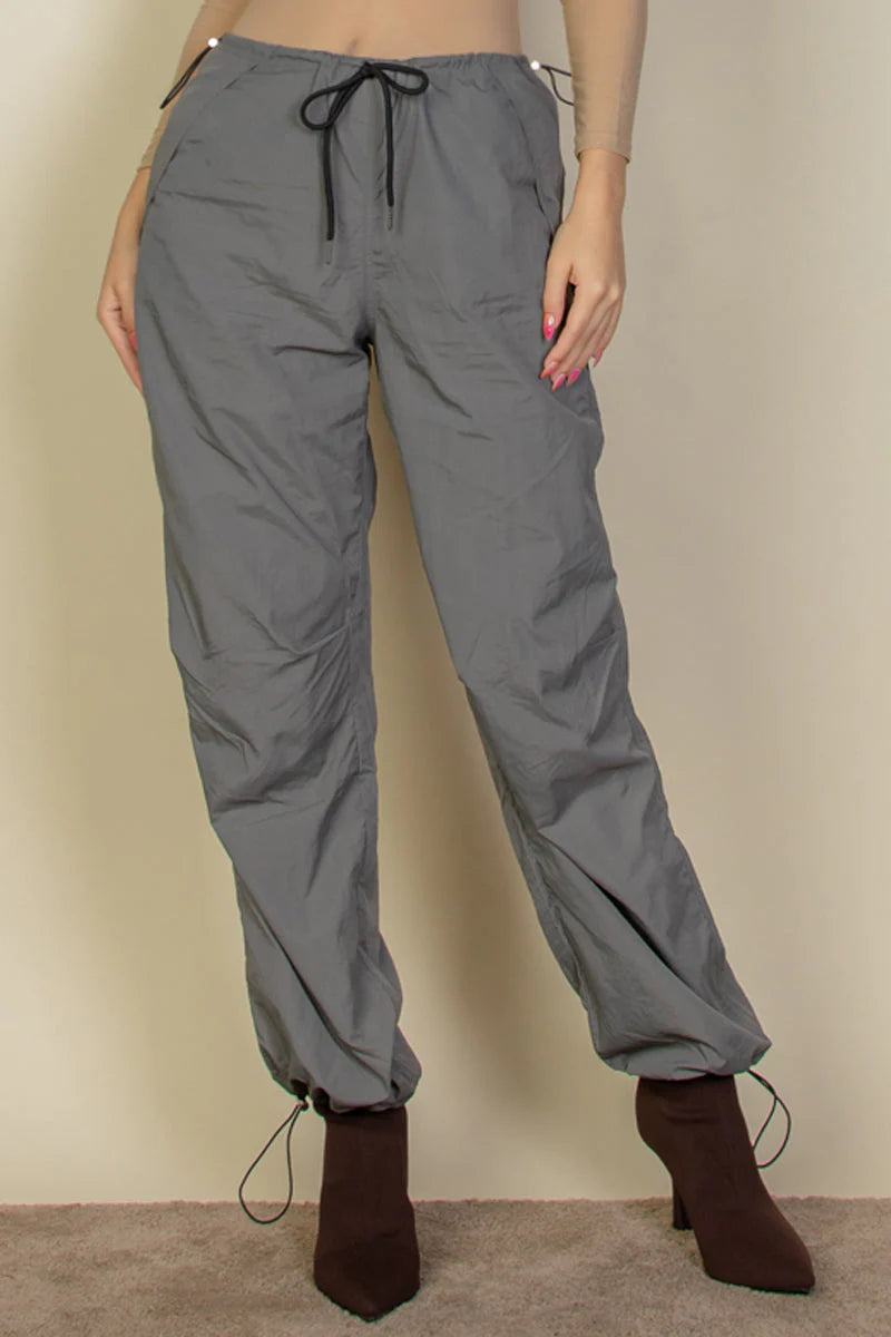 Drawstring Waist Parachute Pants (CAPELLA)