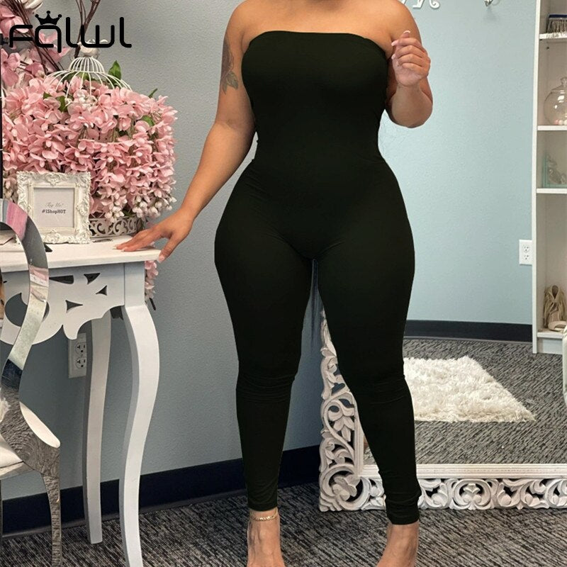 Women Sleeveless Backless Jumpsuit 