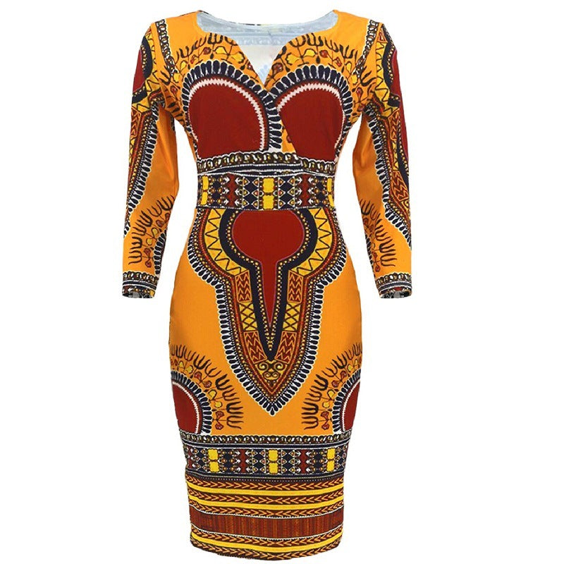 Women's fashion print style dress