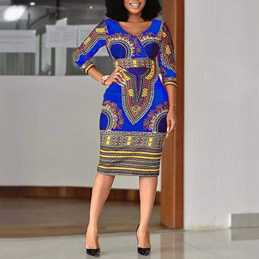 Women's fashion print style dress
