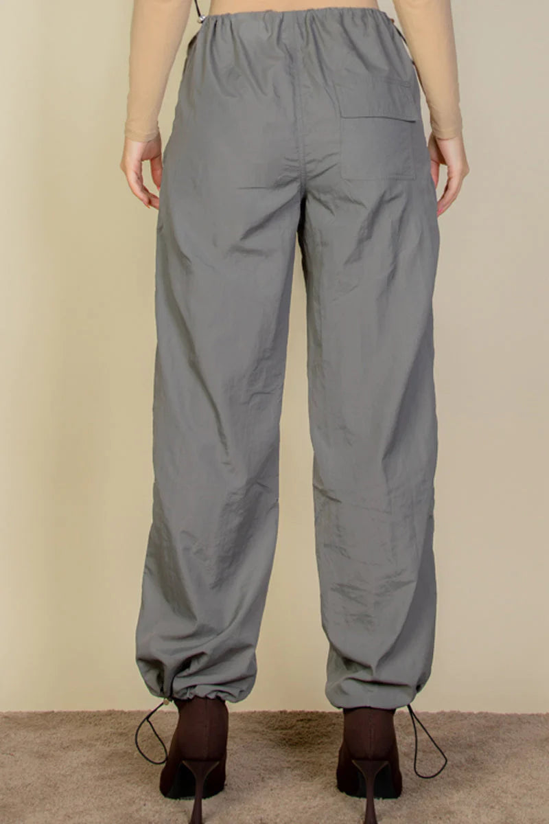 Drawstring Waist Parachute Pants (CAPELLA)