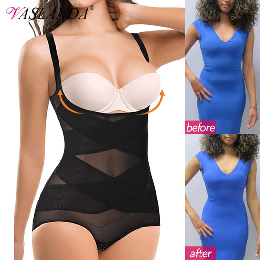 Women Shapewear Firm Tummy Control Bodysuit Waist Trainer Bodybriefer Corrective Full Body Shaper Weight Loss Slimming Underwear